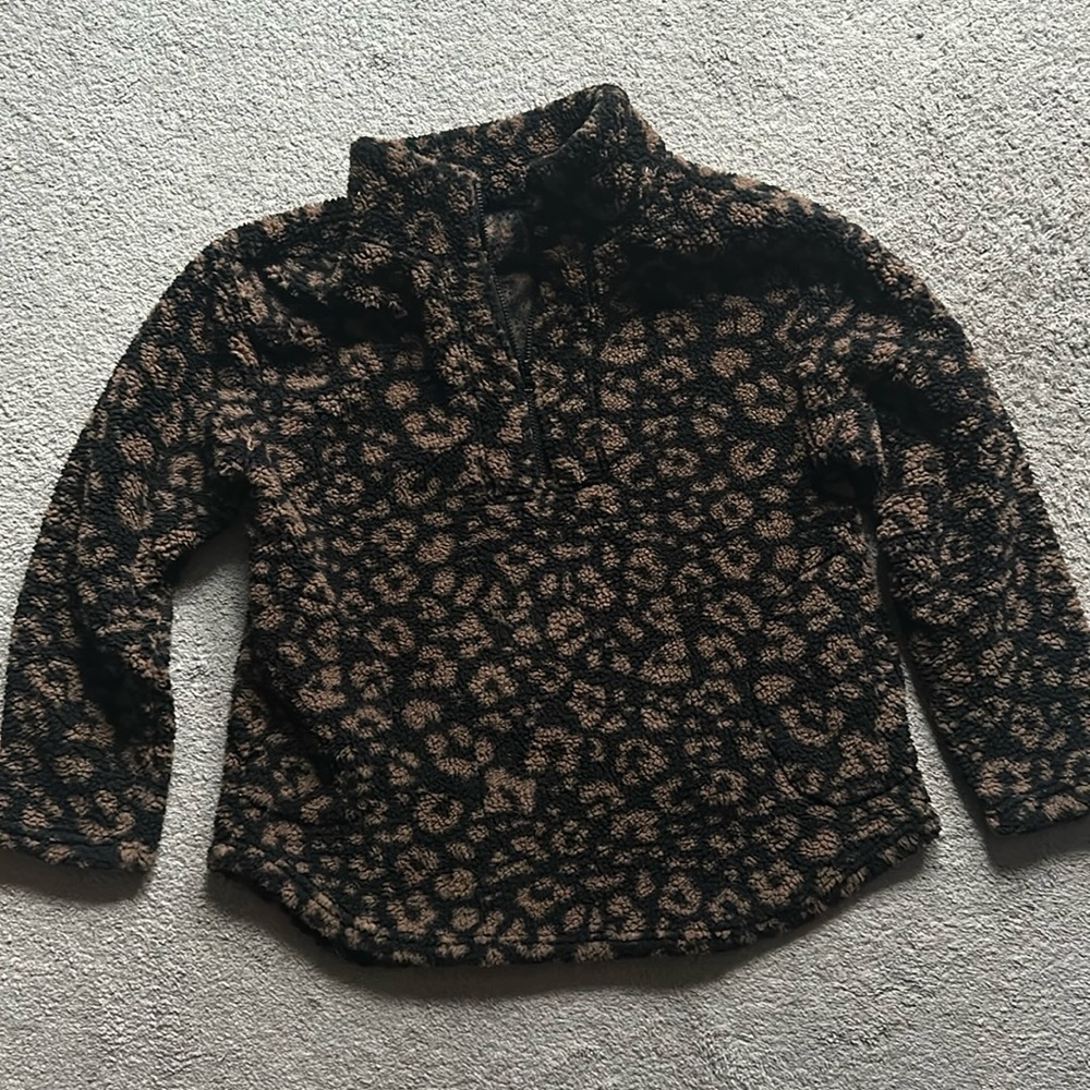 Koolaburra by UGG Leopard Sherpa 1/4 zip